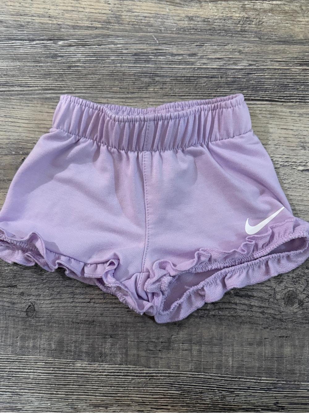 Nike Baby Girls Lavender Ruffle Shorts Size 3M Pastel Purple Summer
